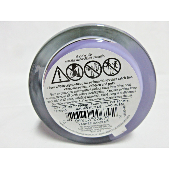 Yankee Candle LILAC BLOSSOMS 20 oz Large Single Wick Pillar Candle New - Picture 4 of 4